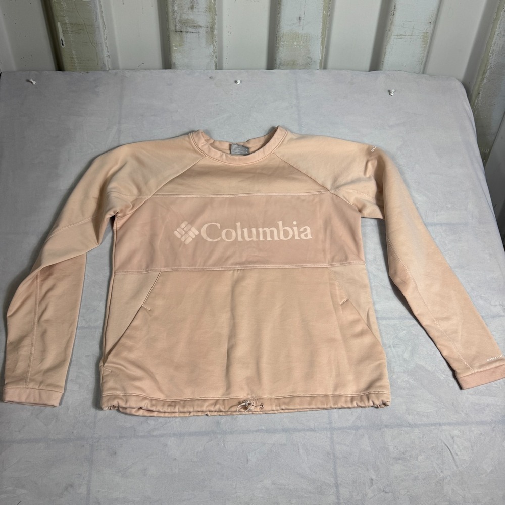 Columbia Womens Sweatshirt Peach Cloud Fleece Windgates Omni-Wick Moisture‎ M
